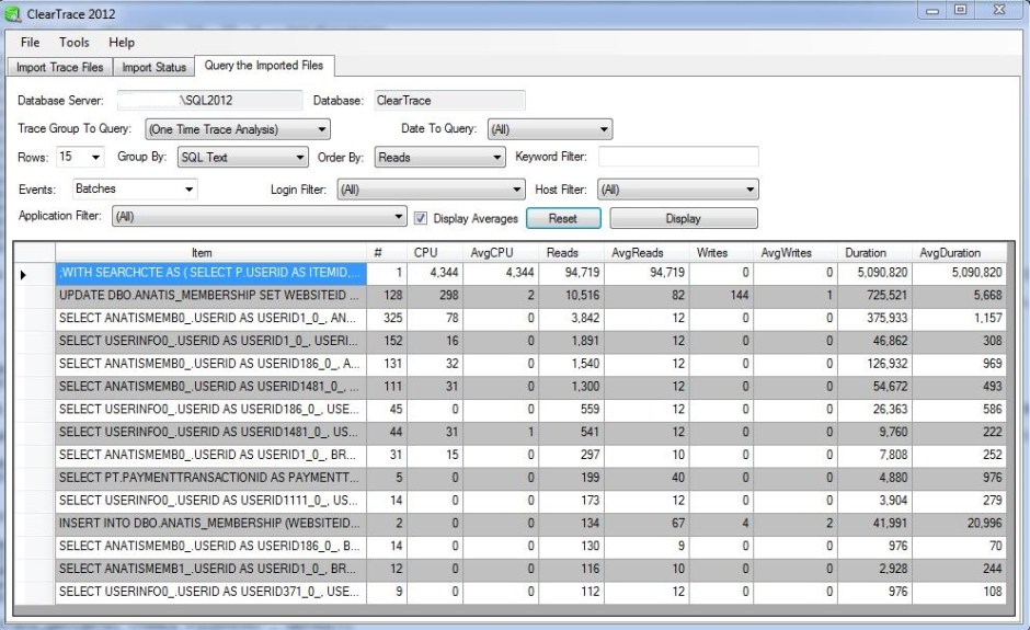 ClearTrace - Results Page