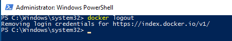 dockerlogout