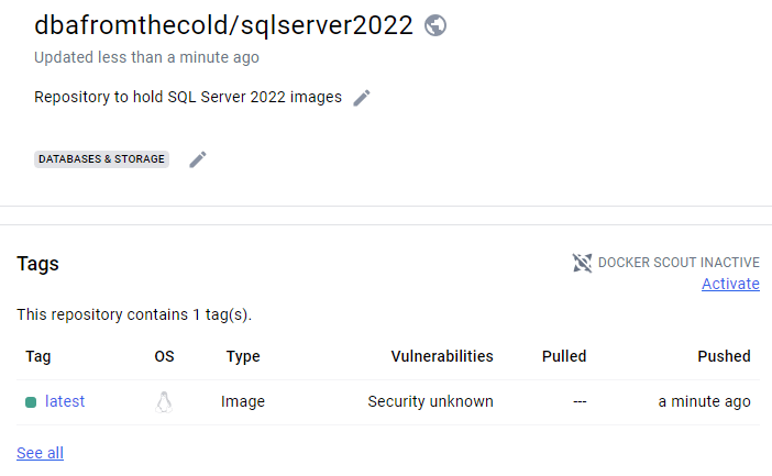 Building a Docker image with Docker Build Cloud | DBA From The Cold